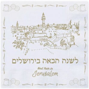 Picture of Passover Napkins Jerusalem Design 20 Count